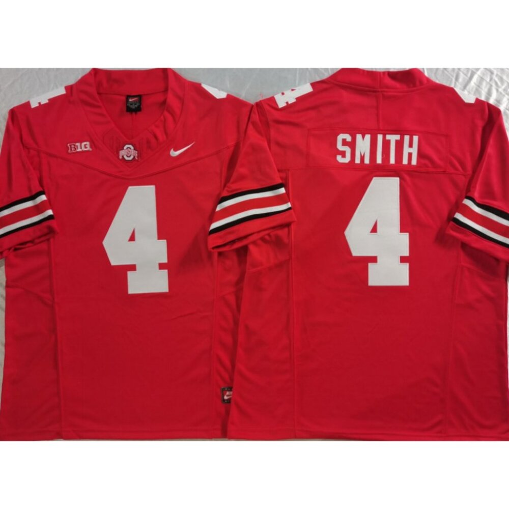 4 Jeremiah Smith Red Stitched Jersey